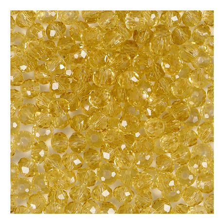 Creative Company Facet Beads Yellow, 45th.
