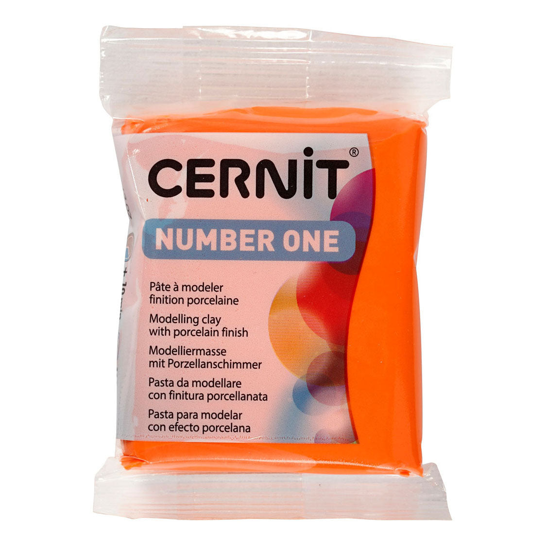 Pasta da modellare Cernit arancione della società Creativ, 56 grammi