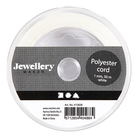 Creative Company Polyester Cord White, 50m