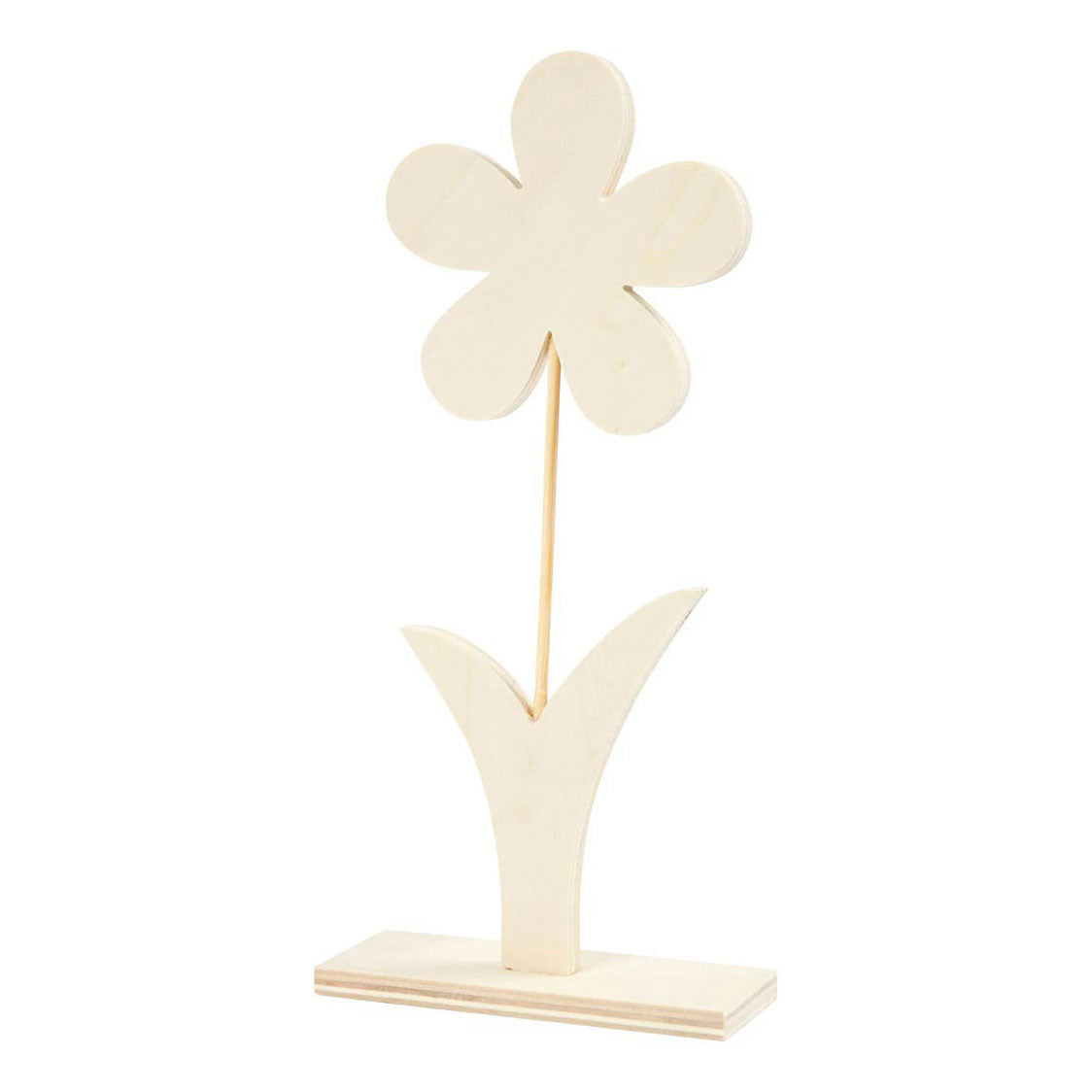 Creative Company Wooden Flower with Foot, 26 cm
