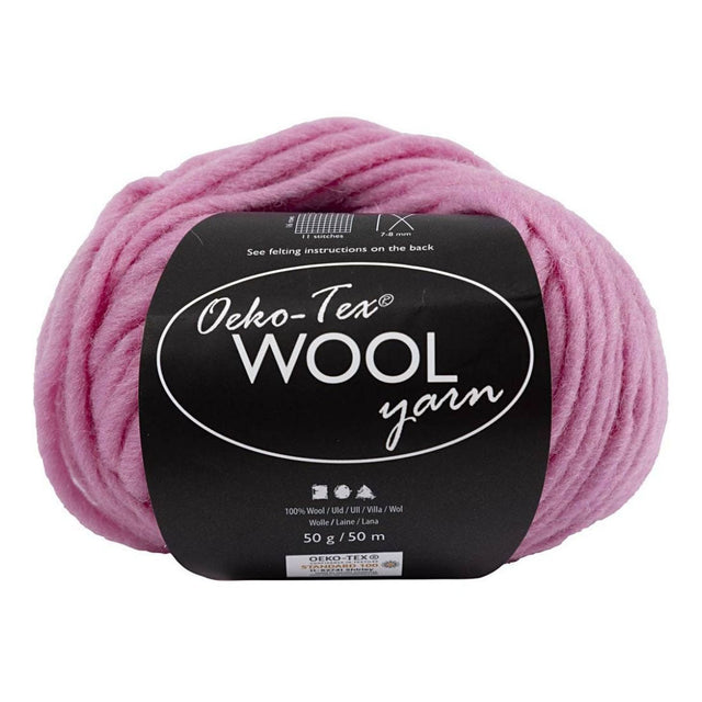 Creative Company Wool Yarn Light Pink, 50m