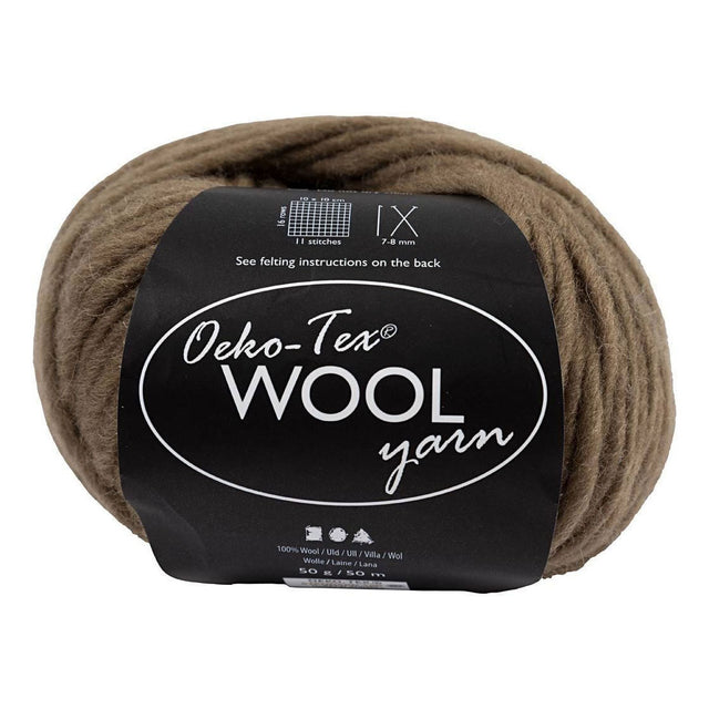 Creative Company Wol Yarn Light Brown, 50m