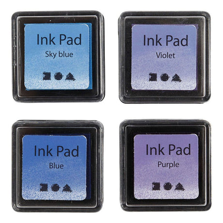 Creative Company Stamp Ink Blue Tones Purple, 4st.