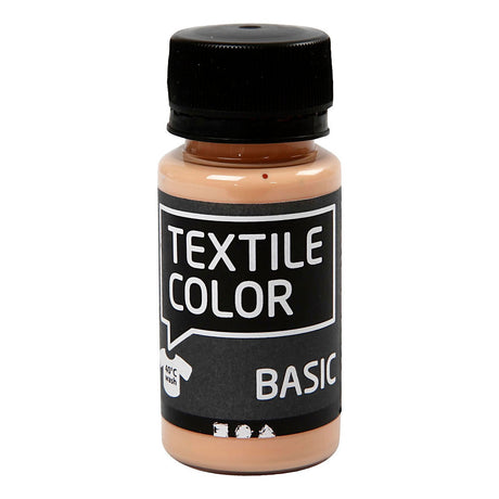 Creative Company Textile Color Semi -Cover Testile Paint - Light Beige, 50ml