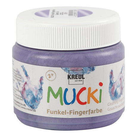 Creative Company Mucki Finger Paint - Purple Metallic, 150 ml