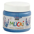 Creative Company Mucki Finger Paint - Blue Metallic, 150ml