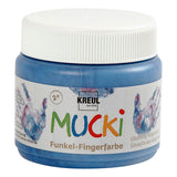 Creative Company Mucki Finger Paint - Blue Metallic, 150ml