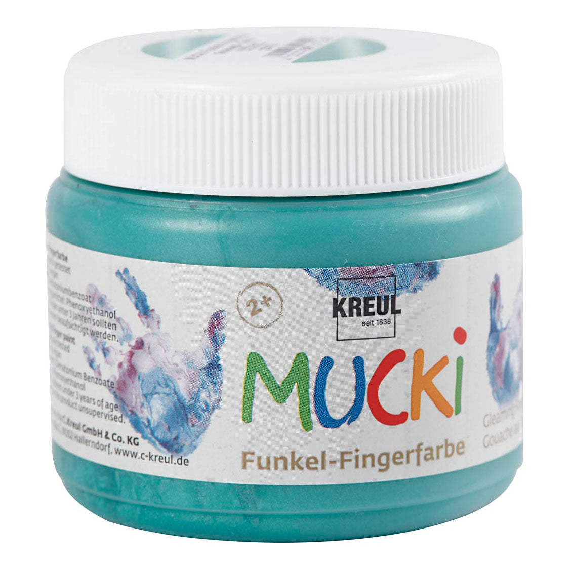 Creative Company Mucki Finger Paint - Green Metallic, 150ml