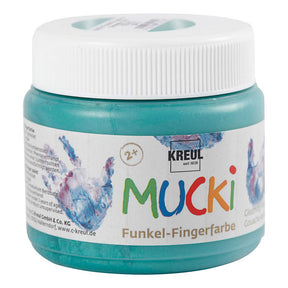 Creative Company Mucki Finger Paint - Green Metallic, 150ml