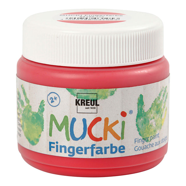 Creative Company Mucki Finger Paint - Red, 150ml