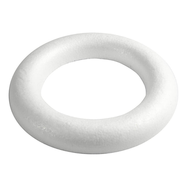 Creative Company Shyropor Ring White With Flat Back, 35 cm