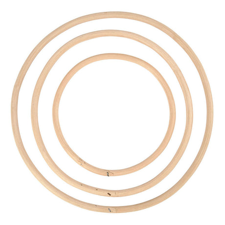 Anelli in bambù Creative Company 15,3-25,5 cm naturali 3 pezzi