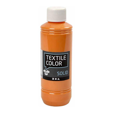 Vernice per tessuti opaca di colore tessile dell'azienda Creativ - arancione, 250 ml