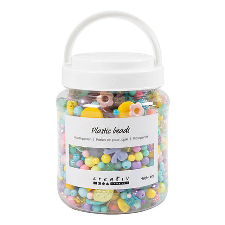 Creative Company perle di plastica vari colori, 700 ml
