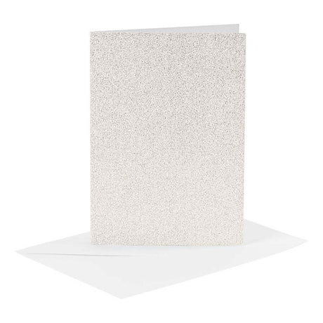 Azienda creativa https: www.cchobby.nl carte-e-buste-size-card-10-5x15-cm-size-envelope-11-5x16-5-cm-glitter-120-250-gr-white-4-set-1-box