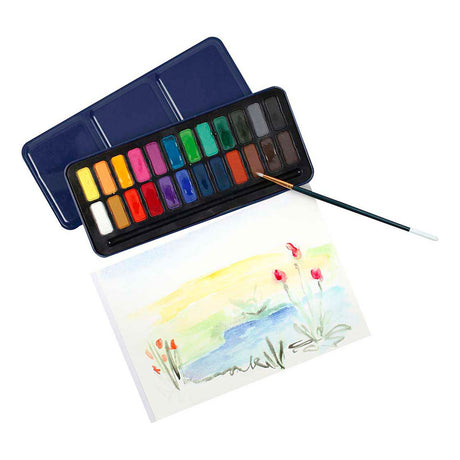 Colortime https: www.cchobby.nl set di acquerelli-dimensione-12x30-mm-vari-colori-24-colori-1-scatola