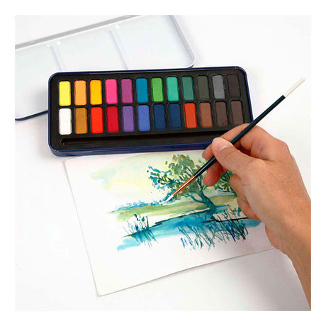 Colortime https: www.cchobby.nl set di acquerelli-dimensione-12x30-mm-vari-colori-24-colori-1-scatola