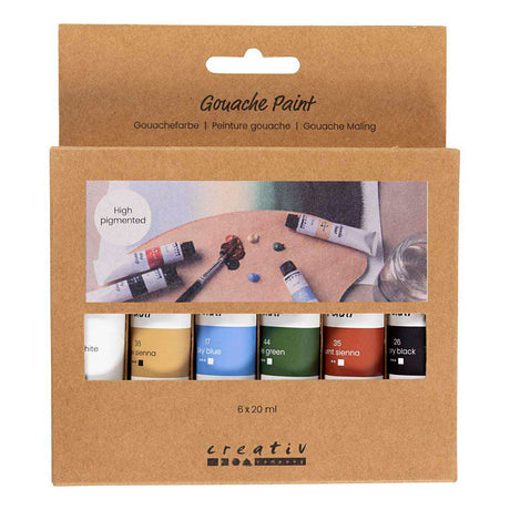 Pittura a guazzo Creative Company colori naturali - 6x20ml.