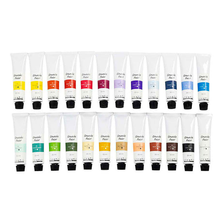 Pittura a guazzo dell'azienda Creativ vari colori - 24x20ml.