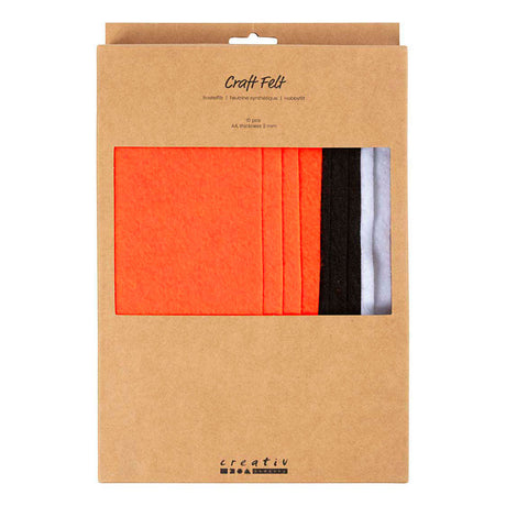 Creativ company hobby feltro a4 spessore 2mm colori autunnali - 10 pz.