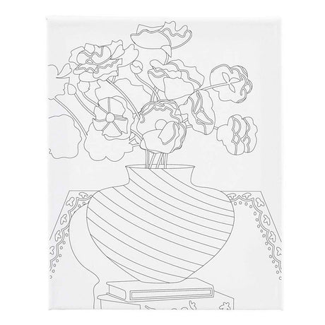Quadro su tela Creative Company con stampa bouquet in vaso - 24x30 cm