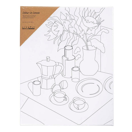 Tela da pittura Creative Company con stampa tavolo da colazione - 24x30 cm