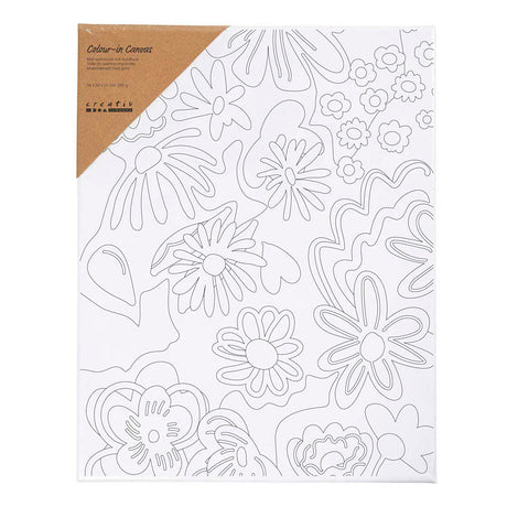 Tela da pittura Creative Company con stampa floreale - 24x30 cm