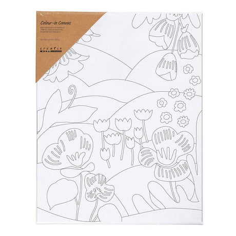 Tela da pittura Creative Company con stampa di paesaggi floreali - 24x30 cm