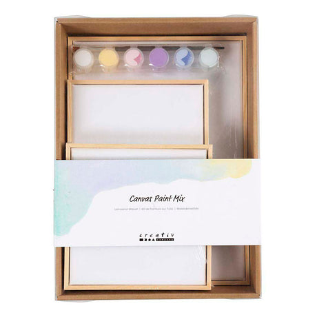 Azienda creativa https: www.cchobby.nl mix-of-stretched-canvas-pastelcolors-1-box