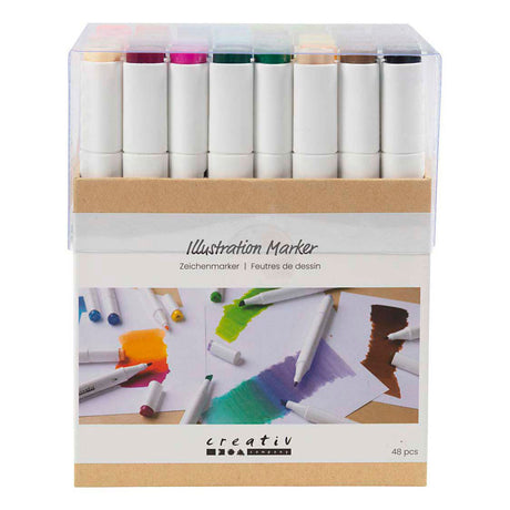 Azienda creativa https: www.cchobby.nl disegno pennarello-linea spessore-1-8-mm-colori-standard-48-pezzi-1-scatola