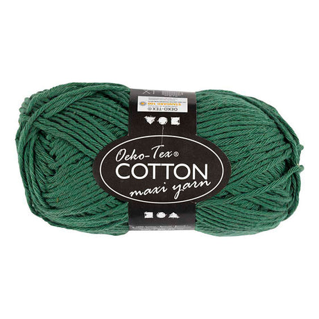 Filato di cotone Creativ Company taglia 8 8 l: 80-85 m verde scuro - 50gr.