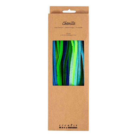 Creativ company ciniglia 6 mm x 30 cm armonia verde e turchese - 25 pz.