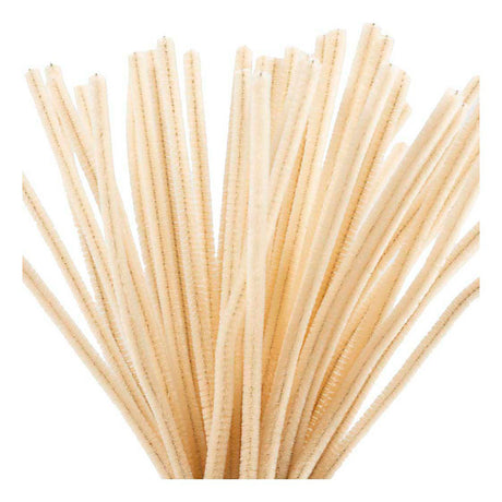 Creativ Company filo di ciniglia materiale artigianale beige 6 mm x 30 cm 50 pezzi.