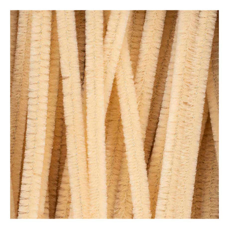 Creativ Company filo di ciniglia materiale artigianale beige 6 mm x 30 cm 50 pezzi.