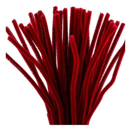 Ciniglia Creativ Company 6mm x 30cm rosso scuro - 50 pz.