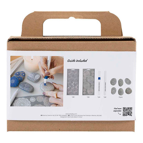 Azienda creativa https: www.cchobby.nl mini-hobbyset-stone-decoration-blue-1-box