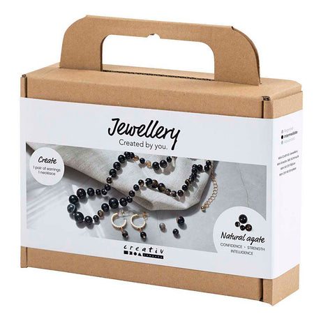 Azienda creativa https: www.cchobby.nl mini-hobbyset-jewelry-necklace-and-earrings-black-white-1-box