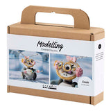 Azienda creativa https: www.cchobby.nl mini-hobbyset-boetseren-robot-grey-pink-1-doos