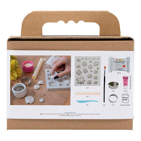 Azienda creativa https: www.cchobby.nl mini-hobbyset-boetseren-theelichthouders-roze-1-doos