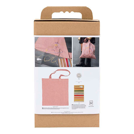 Azienda creativa https: www.cchobby.nl hobbyset-embroidery-carrier-bag-lightpink-1-box