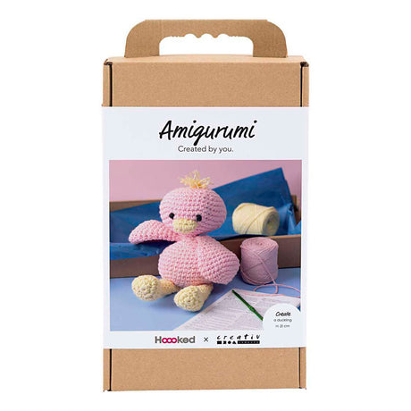 Azienda creativa https: www.cchobby.nl hobbyset-amigurumi-duck-lightpink-lightgiallo-1-box