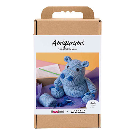 Azienda creativa https: www.cchobby.nl hobbyset-amigurumi-hippopotamus-blue-lightblue-1-box