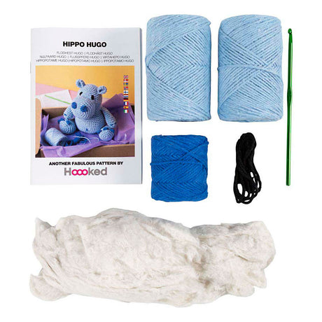 Azienda creativa https: www.cchobby.nl hobbyset-amigurumi-hippopotamus-blue-lightblue-1-box