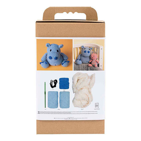 Azienda creativa https: www.cchobby.nl hobbyset-amigurumi-hippopotamus-blue-lightblue-1-box