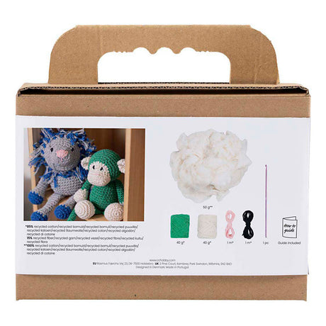 Azienda creativa https: www.cchobby.nl hobbyset-amigurumi-aap-groen-off-white-1-doos