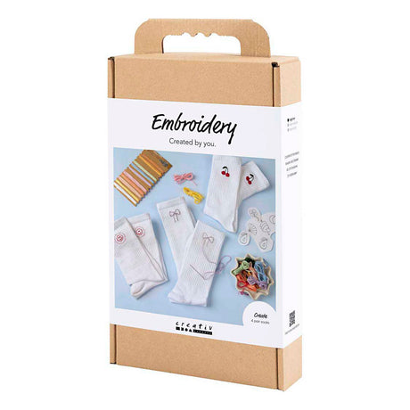 Azienda creativa https: www.cchobby.nl hobbyset-embroidery-socks-white-1-box