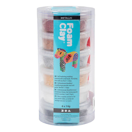 Creativ Company Foam Clay metallizzata - 6x14gr.