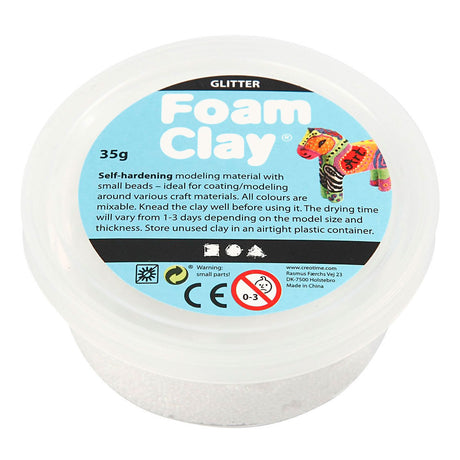 Creativ Company Foam Clay glitter bianco - 35gr.