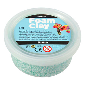 Creativ company Foam Clay glitter verde chiaro - 35gr.