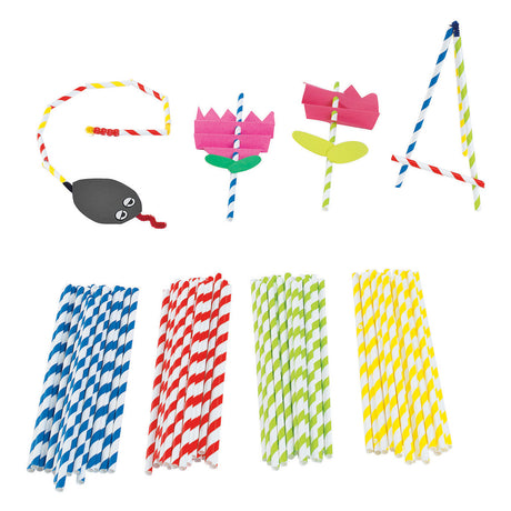 Colorazioni - cannucce colorate artigianali, 100 pz. (4 colori)